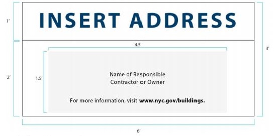Buildings - Construction Site Signage Requirements